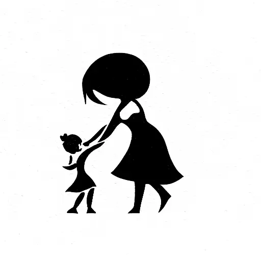 A Woman With A Pixie Cut Hugging A Little Girl