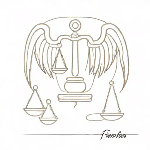 Scales Of Justice With Angel Wings