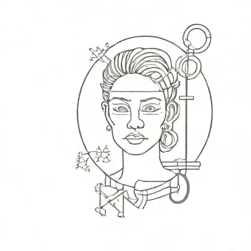 Portrait And Legal Symbols