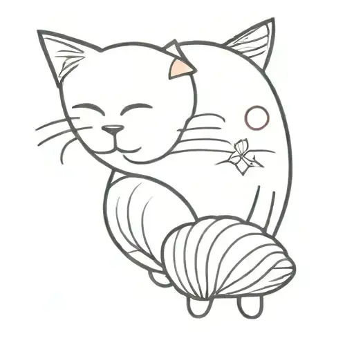 Cat And Shell