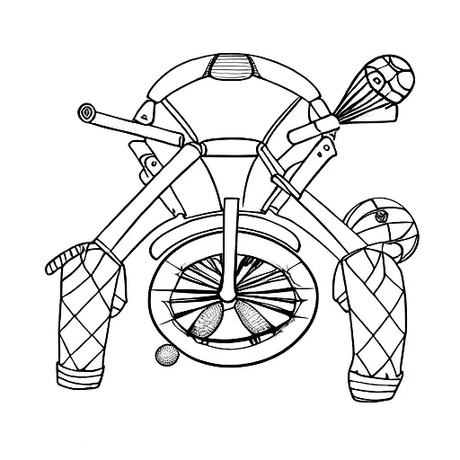 Zimmer Frame With Cricket Ball On The Bottom