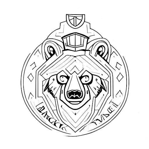 Black Bear Medieval Emblem
