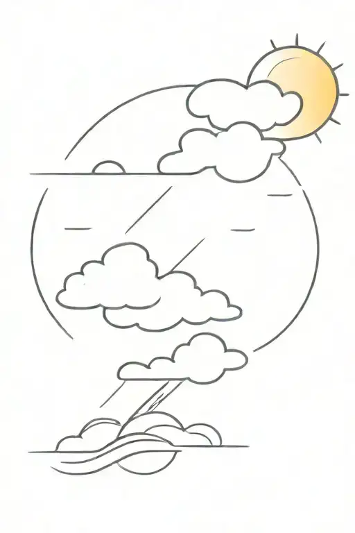 Sun Behind Storm Cloud