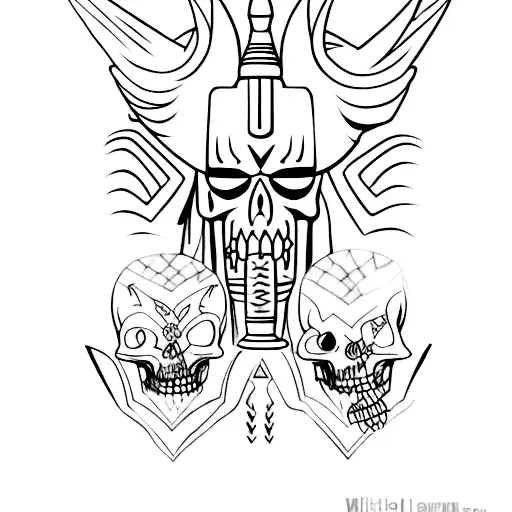 Anubis And Skull