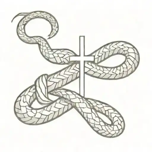 Snake Wrapped Cross