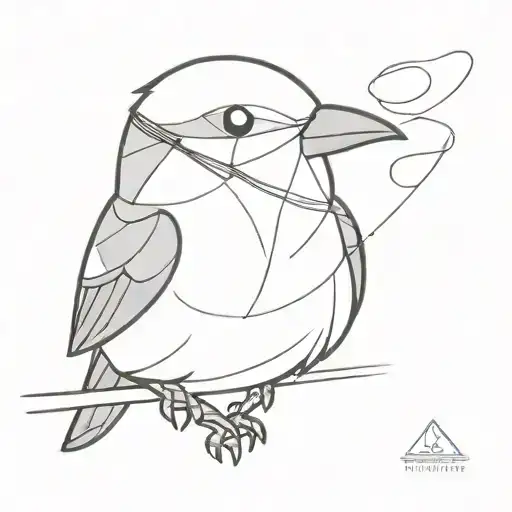 Bird With A Scarf In The Mouth