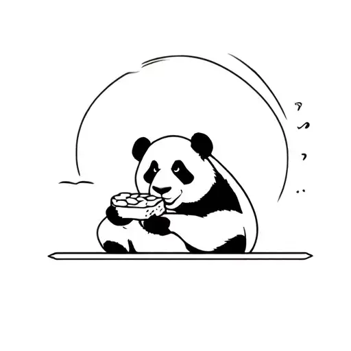 Panda Eating Sushi