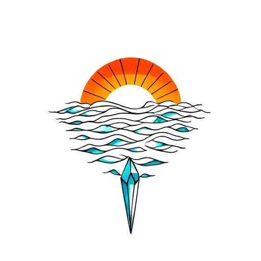 Sunrise With Crystal Waves