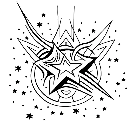 Shooting Star With Fire