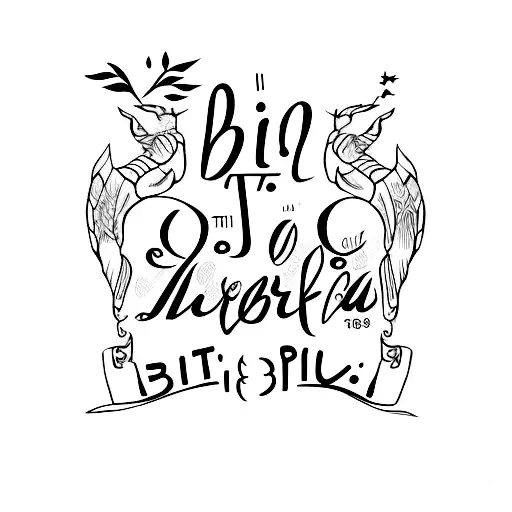 Script Work- 'Bintin' And 'B-roy' On The Back Of And Arm Above The Elbow