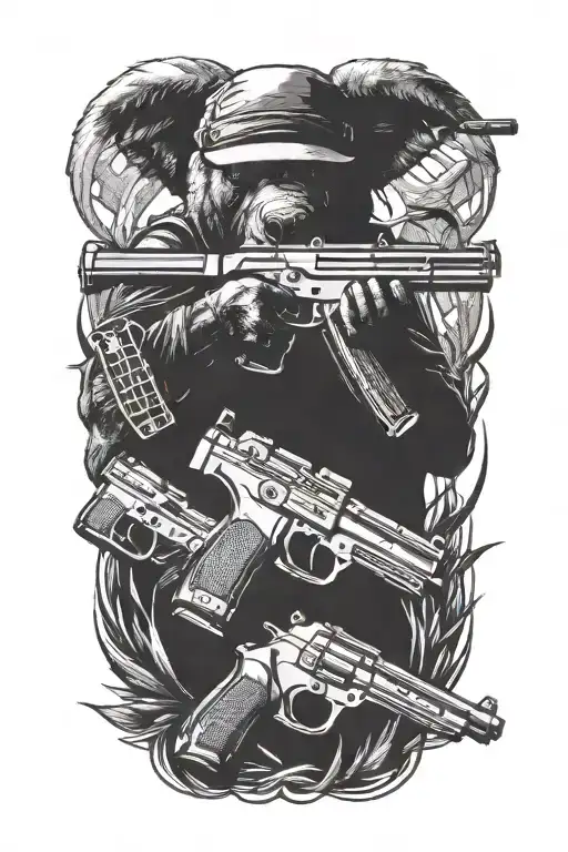 Anti Poaching With Guns And Crusifix