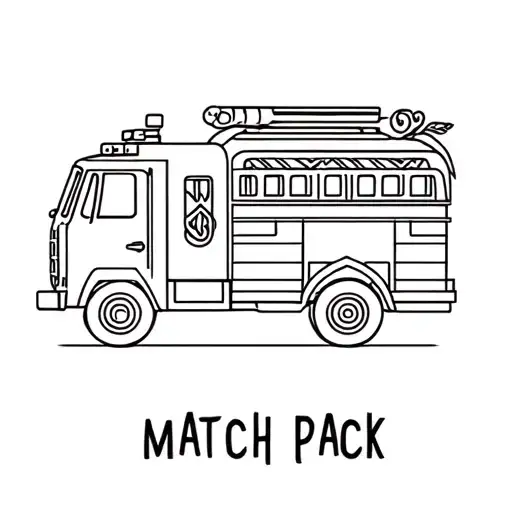 Fire Truck On A Match Pack