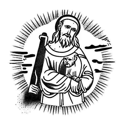 Saint Christopher With Jesus