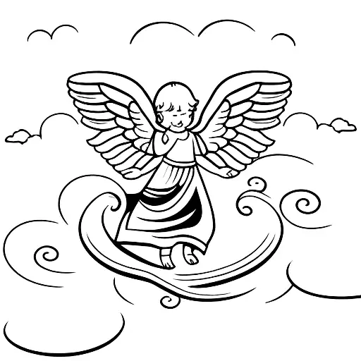 Small Baby Angel With Wings