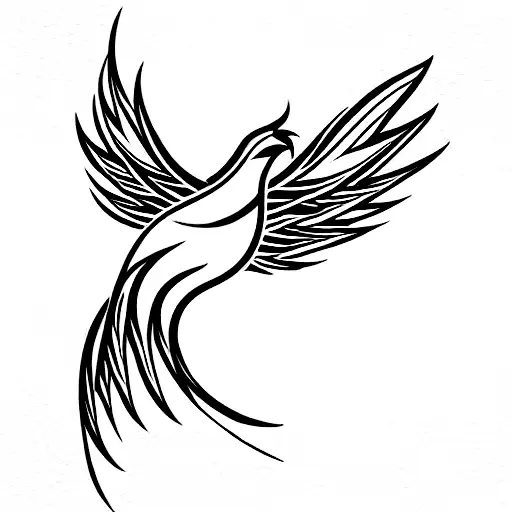 Abstract Phoenix And Birds