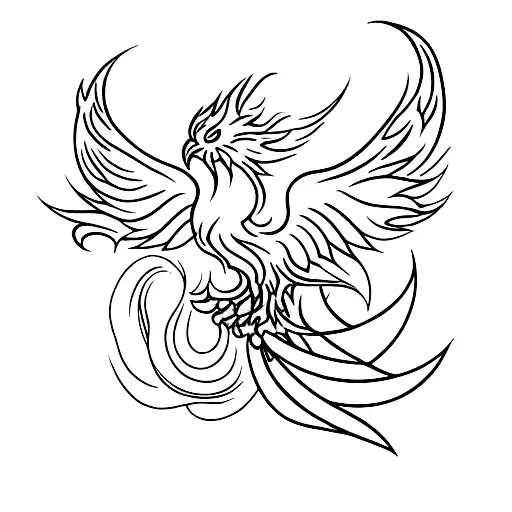 Phoenix Rising From Ashes Small