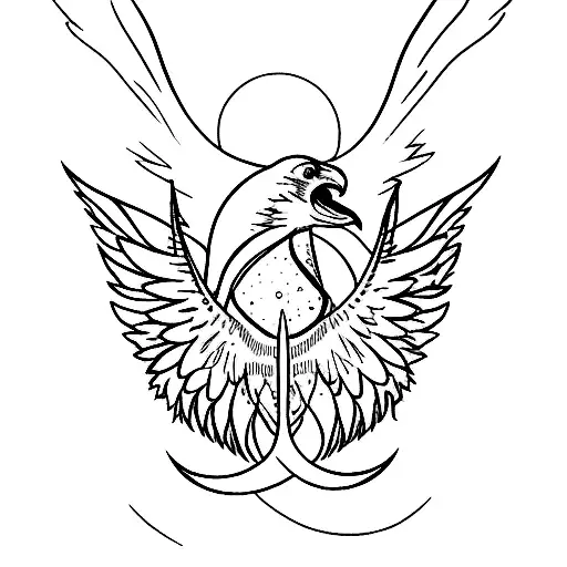 Icarus Falls Into The Waves Below Him With Melted Wings