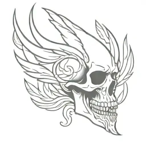 Phoenix Skull Adorned