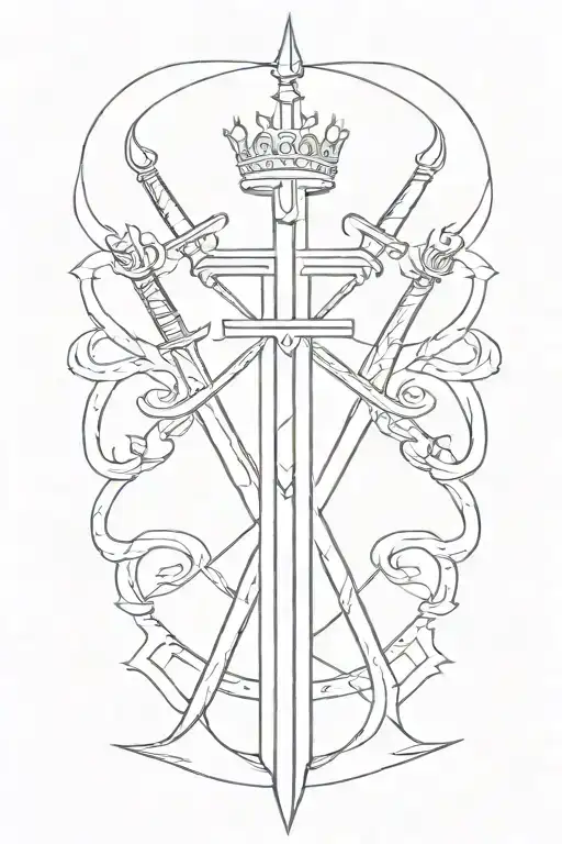 Sword And Crown Adorned