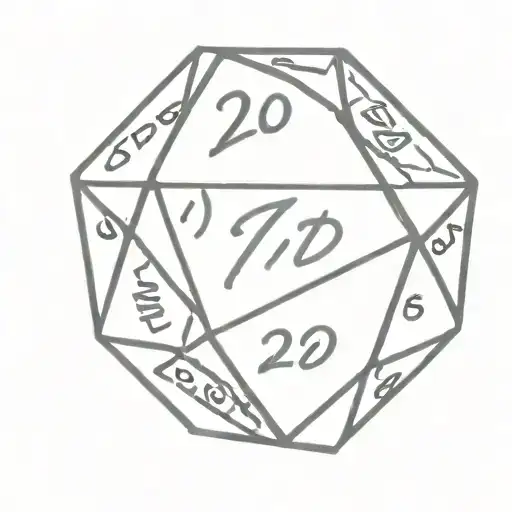 D20 Dice With The Name Justin Under It