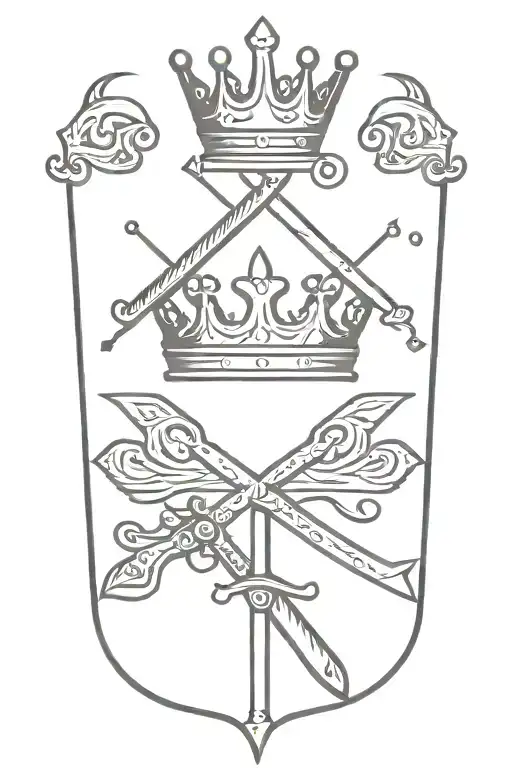 Simple Sword And Crown