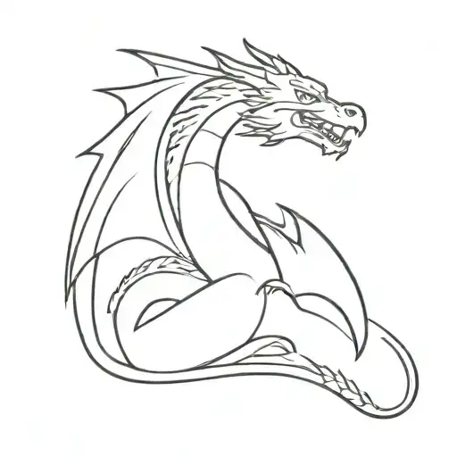 Dragon Looking Up Climbing