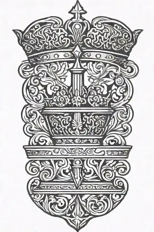 Simple Sword And Crown