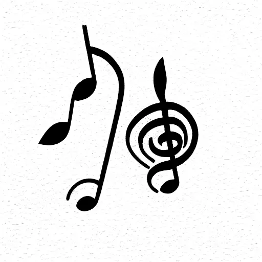 Female Body And Music Notes