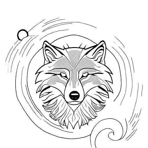 A Mystical Wolf With Three Tails