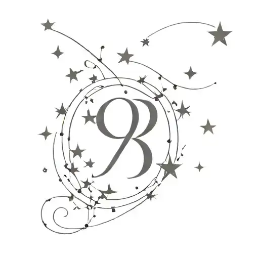 Roman Number 9 With Some Stars