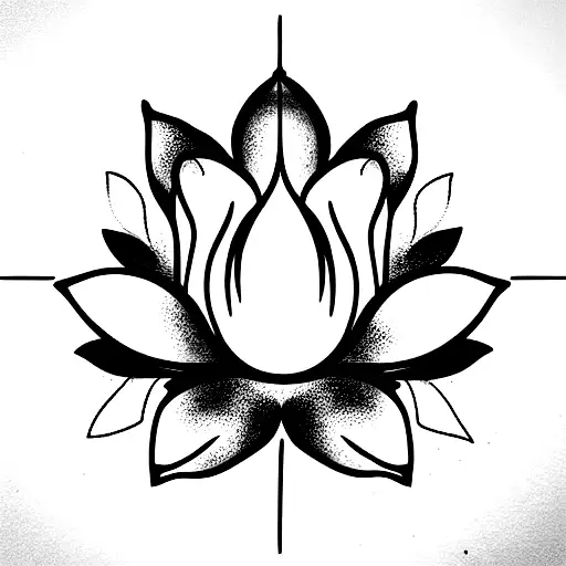 Lotus Flower Inside Full Moon