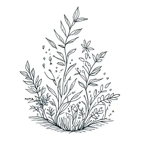 Nature Inspired Tattoo With Plants And Animals