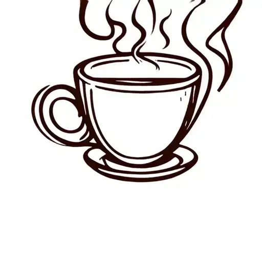 Coffee Cup With Crown As Smoke Forming The Shape Made