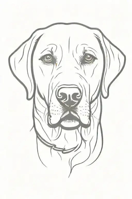 Female Labrador Retriever Head