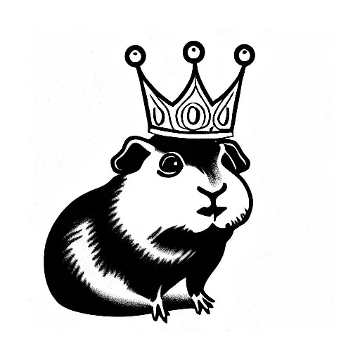 Guinea Pig With A Crown