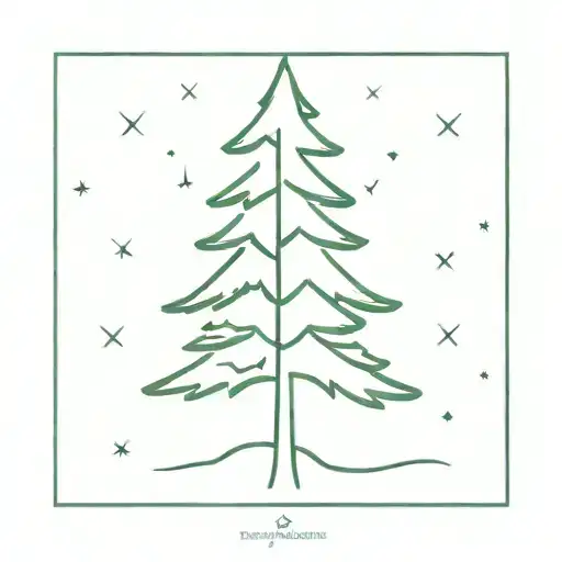 Simple Drawing Of Evergreen Tree