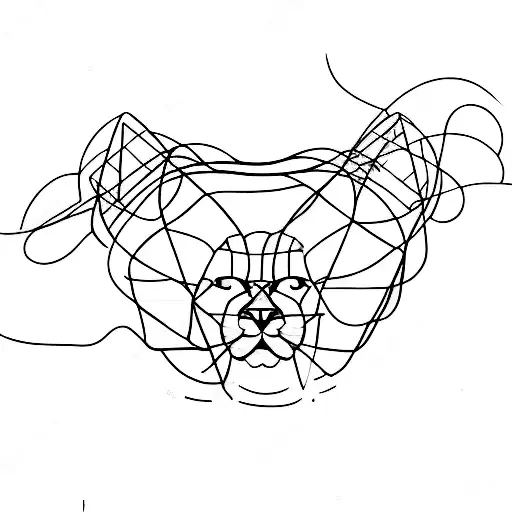 An Electrocardiogram Forming The Shape Of A Cat