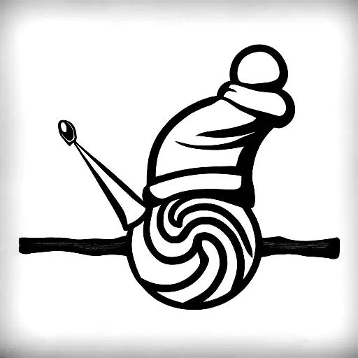 Snail Whit A Witch Hat On A Wooden Log