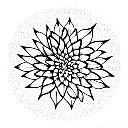 Dahlia And Ocean Waves