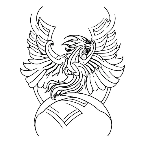Design A Tattoo Of A Griffin Driving A Sports Car