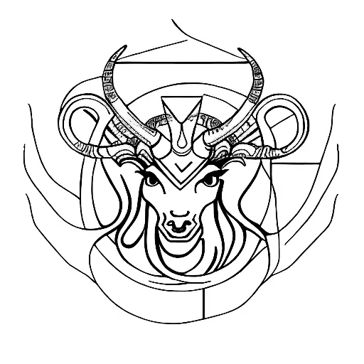 Capricorn Zodiac Sign With Ifinity Symbol