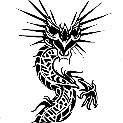 Tribal Dragon Half Sleeve