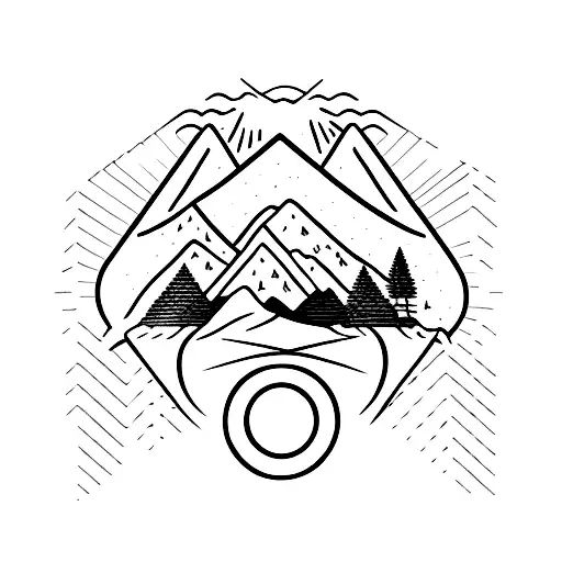 A Gxvi Logo Integrated Into A Breathtaking Mountain Landscape