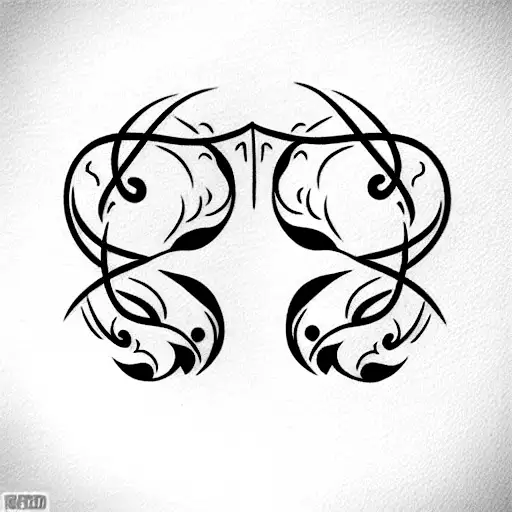 Sternum Tattoo In Norse Style