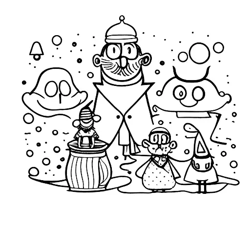 Cartoon Characters From 'Les Enfants De La Pluie'