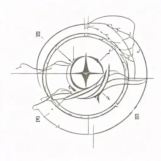 A Minimalist Wave Design With A Travel Compass At The Center