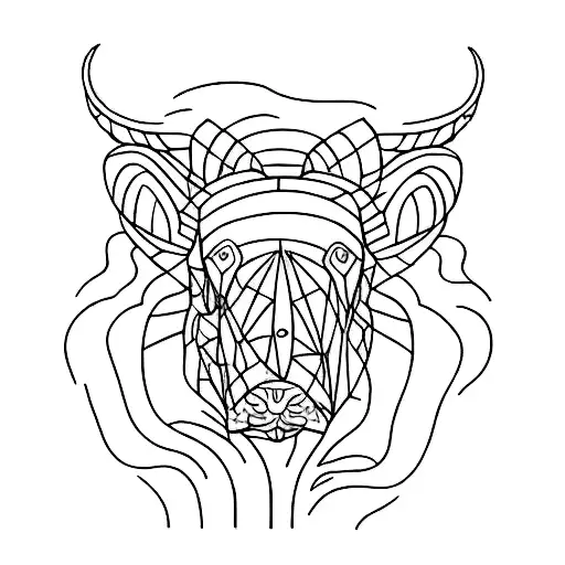 A Discreet And Minimalist Tattoo Of An Animal Silhouette In A Natural Landscape