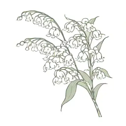 Lily Of The Valley Flower Simple Design