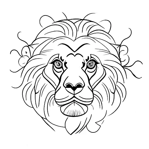 A Minimalist Tattoo Of A Golden Lion Tamarin Sitting On A Floral Branch