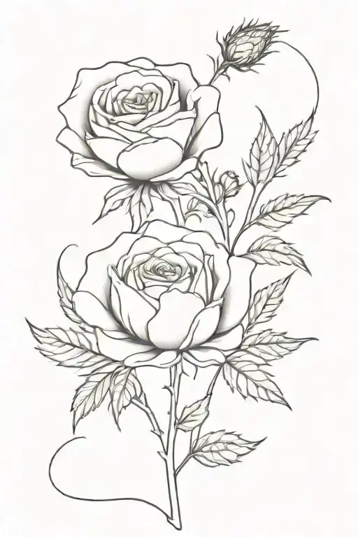 English Rose And Scottish Thistle Flowers